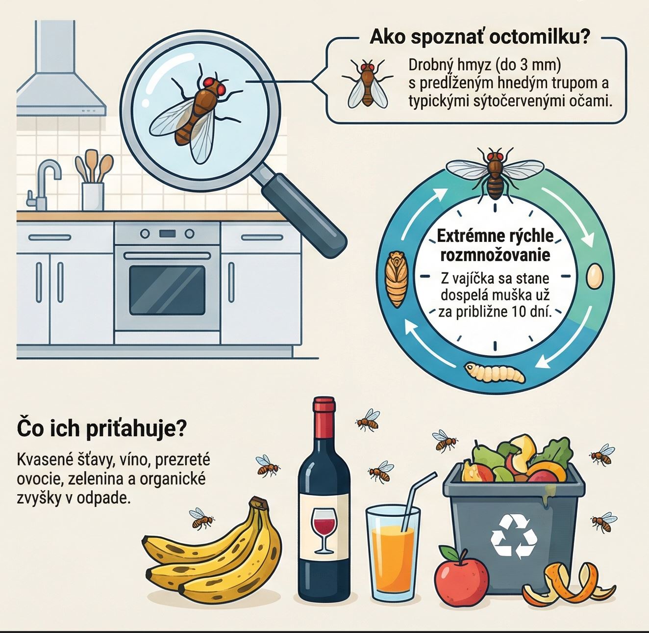 životný cyklus octomiliek